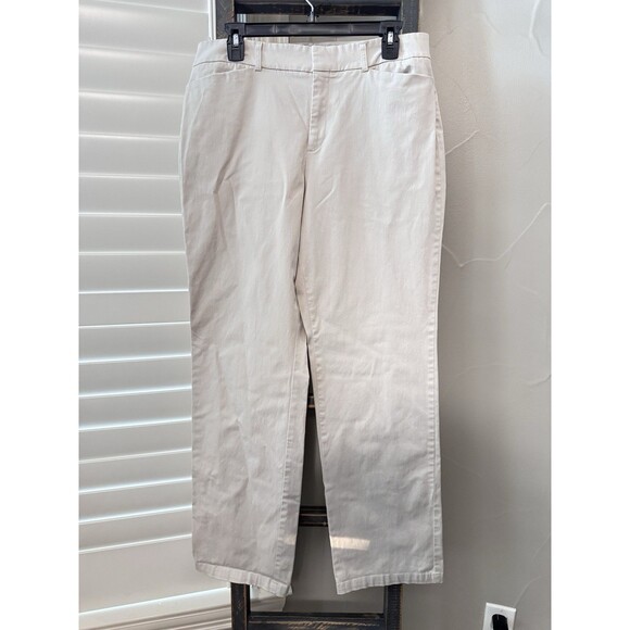 Dockers Women's Beige Ideal Fit Straight Chinos 14 Medium - Picture 1 of 6